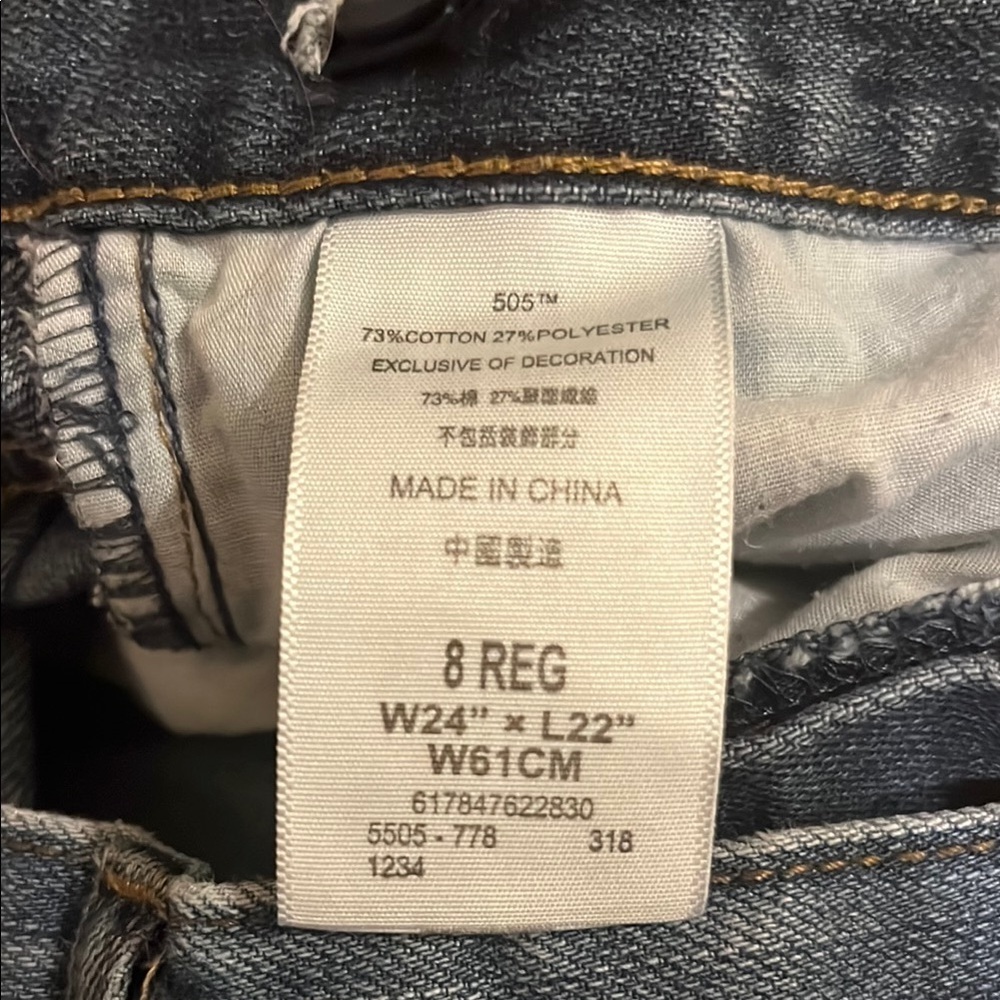 Levi's Blue Straight-Leg Denim Jeans - Picture 3 of 6